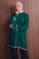 Vêtements hijab VERT TUNIQUE EN MAILLE T 0217