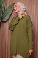 Vêtements hijab VERT TUNIQUE EN MAILLE T 1007