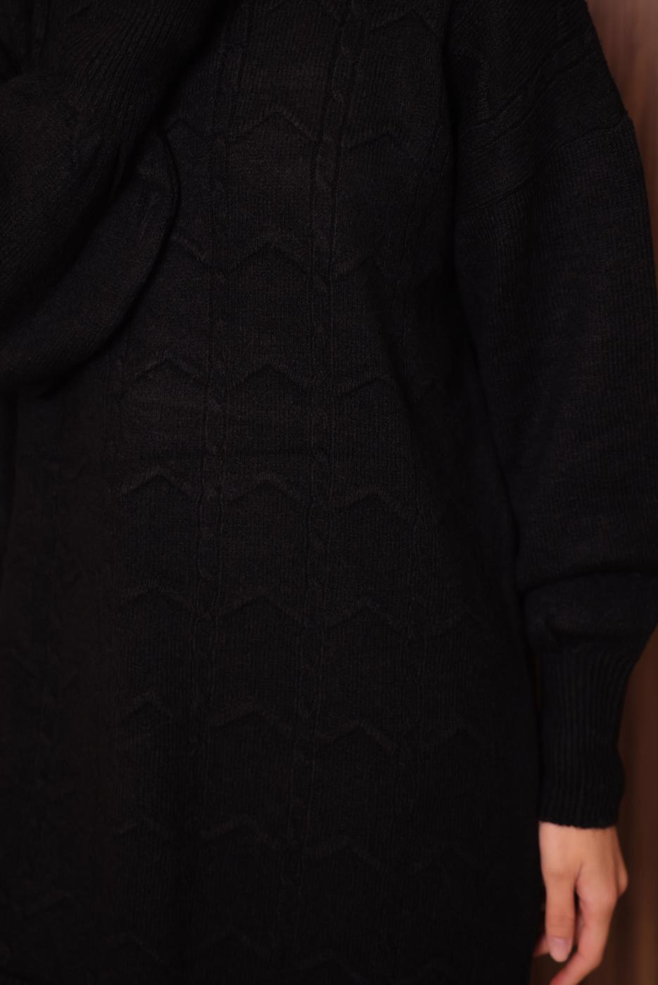 Tesettür giyim SİYAH TRİKO TUNİK T 1107