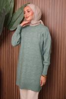 Hijab clothing GREEN KNITWEAR TUNIC T 1107