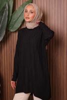Tesettür giyim SİYAH TRİKO TUNİK T 2007