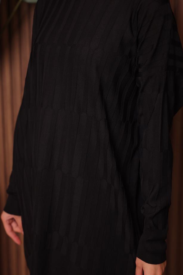 Tesettür giyim SİYAH TRİKO TUNİK T 2007 - TRENDTESETTÜR