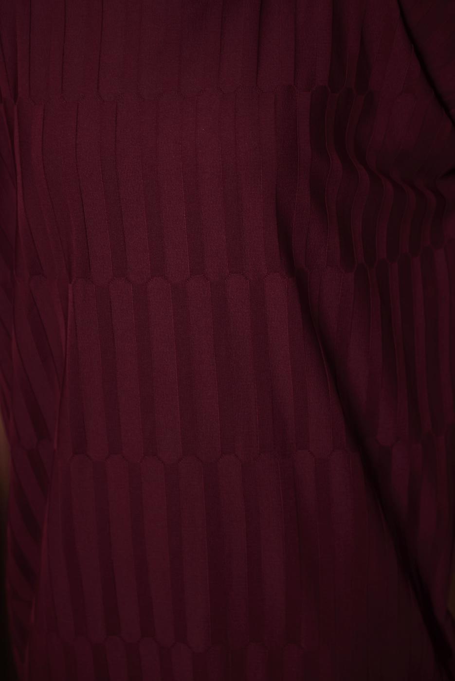 Tesettür giyim BORDO TRİKO TUNİK T 2007