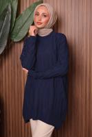 Hijab clothing NAVY BLUE KNITWEAR TUNIC T 2007