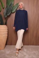 Hijab clothing NAVY BLUE KNITWEAR TUNIC T 2007