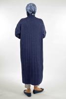 Vêtements hijab BLEU MARINE TUNIQUE EN MAILLE CÔTELÉE T 20381