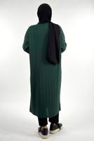 Tesettür giyim YEŞİL FİTİLLİ TRİKO TUNİK T 20381