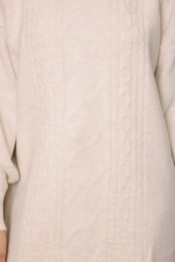 Vêtements hijab ÉCRU TUNIQUE EN MAILLE T 2307 - TRENDTESETTÜR