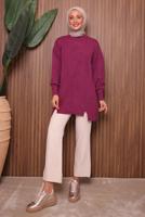 Vêtements hijab FUCHSIA TUNIQUE EN MAILLE T 2307