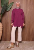 Vêtements hijab FUCHSIA TUNIQUE EN MAILLE T 2307