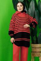 Tesettür giyim TURUNCU TRİKO TUNİK T 3208-1