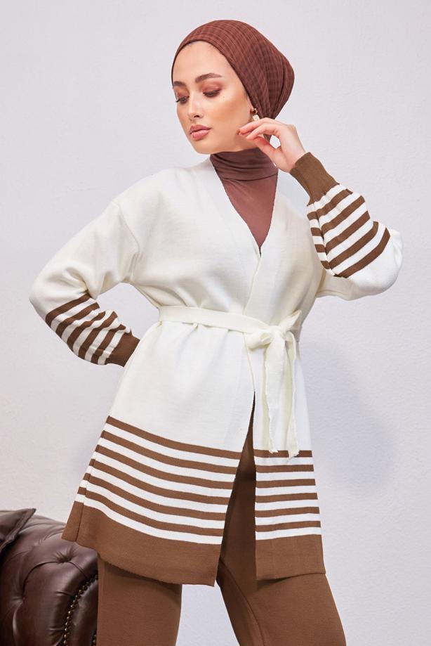 Tesettür giyim TABA T 3708-1 NSS TRİKO HIRKA - TRENDTESETTÜR