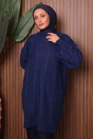 Vêtements hijab BLEU MARINE TUNIQUE EN MAILLE T 4107