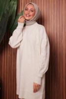 Vêtements hijab ÉCRU TUNIQUE EN MAILLE T 4507