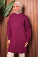 Tesettür giyim FUŞYA TRİKO TUNİK T 4507