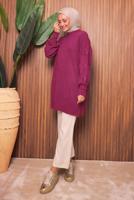 Tesettür giyim FUŞYA TRİKO TUNİK T 4507