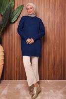 Tesettür giyim LACİVERT TRİKO TUNİK T 4507
