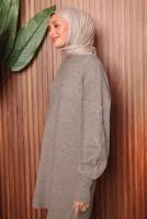 Tesettür giyim VİZON TRİKO TUNİK T 4507