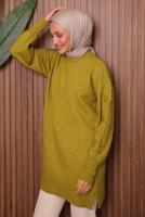 Vêtements hijab VERT TUNIQUE EN MAILLE T 4507