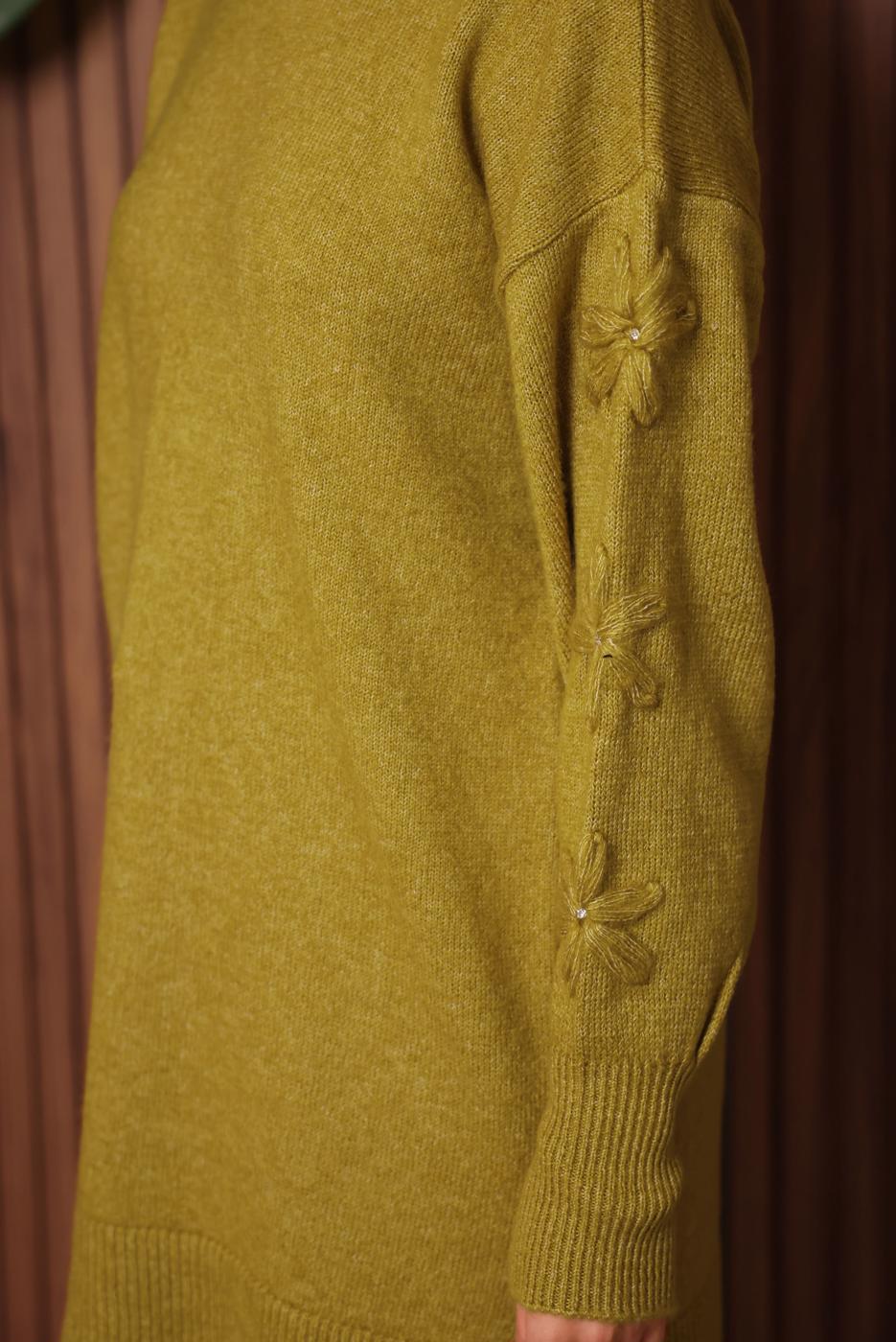 Vêtements hijab VERT TUNIQUE EN MAILLE T 4507