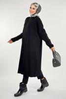Tesettür giyim SİYAH TRİKO TUNİK T 50381
