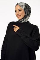 Tesettür giyim SİYAH TRİKO TUNİK T 50381