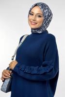 Tesettür giyim LACİVERT TRİKO TUNİK T 50381