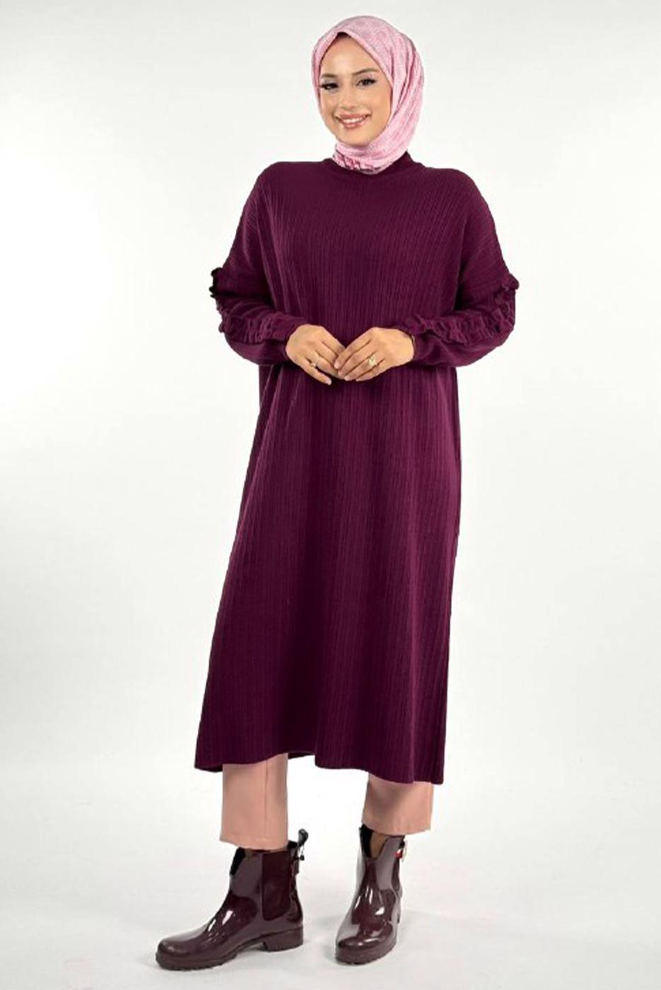Tesettür giyim MÜRDÜM TRİKO TUNİK T 50381