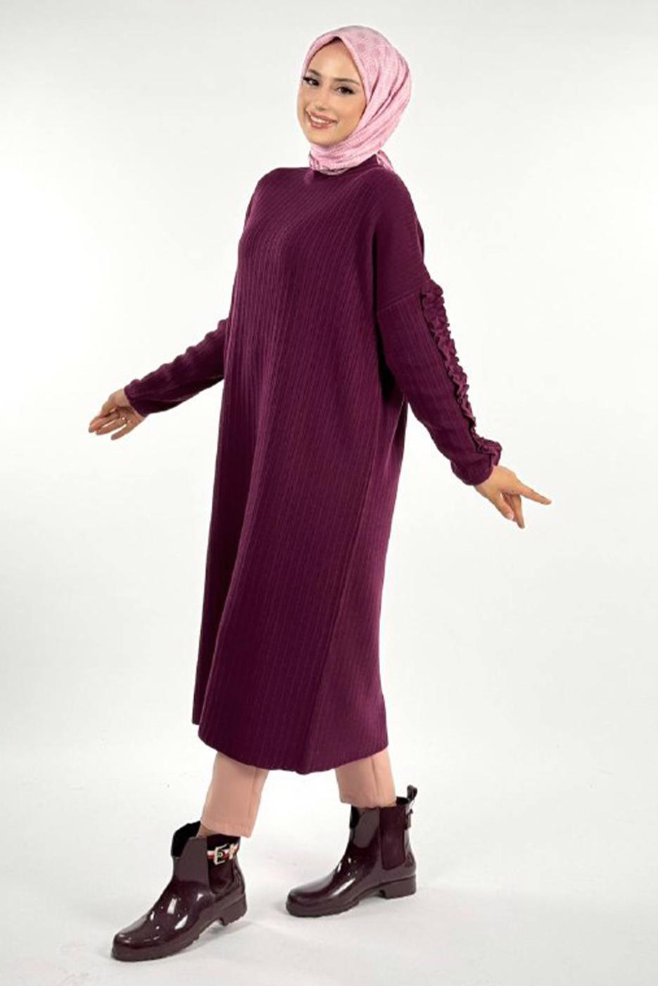 Tesettür giyim MÜRDÜM TRİKO TUNİK T 50381