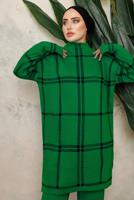 Tesettür giyim YEŞİL TRİKO TUNİK T 5308-1