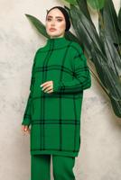 Tesettür giyim YEŞİL TRİKO TUNİK T 5308-1