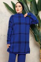 Hijab clothing NAVY BLUE KNITWEAR TUNIC T 5308-1