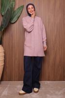 Tesettür giyim PUDRA TRİKO TUNİK T 6107