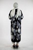 Tesettür giyim SİYAH BAKLAVA DESENLİ TUNİK T 61381