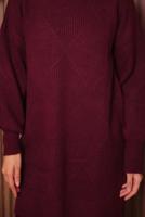Tesettür giyim BORDO TRİKO TUNİK T 6207