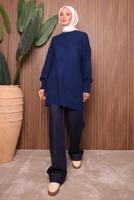 Tesettür giyim LACİVERT TRİKO TUNİK T 6207