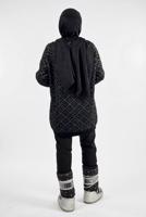 Tesettür giyim SİYAH DESENLİ TUNİK T 62381