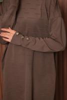 Tesettür giyim KAHVE TRİKO TUNİK T 7007