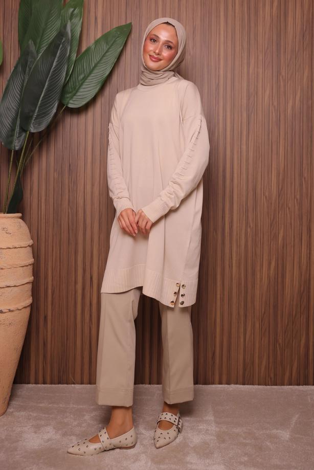 Hijab clothing  KNITWEAR TUNIC T 8007 - TRENDTESETTÜR