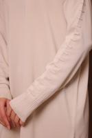 Tesettür giyim EKRU TRİKO TUNİK T 8007