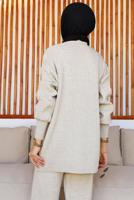 Tesettür giyim BEJ TRİKO TUNİK T 8116-1