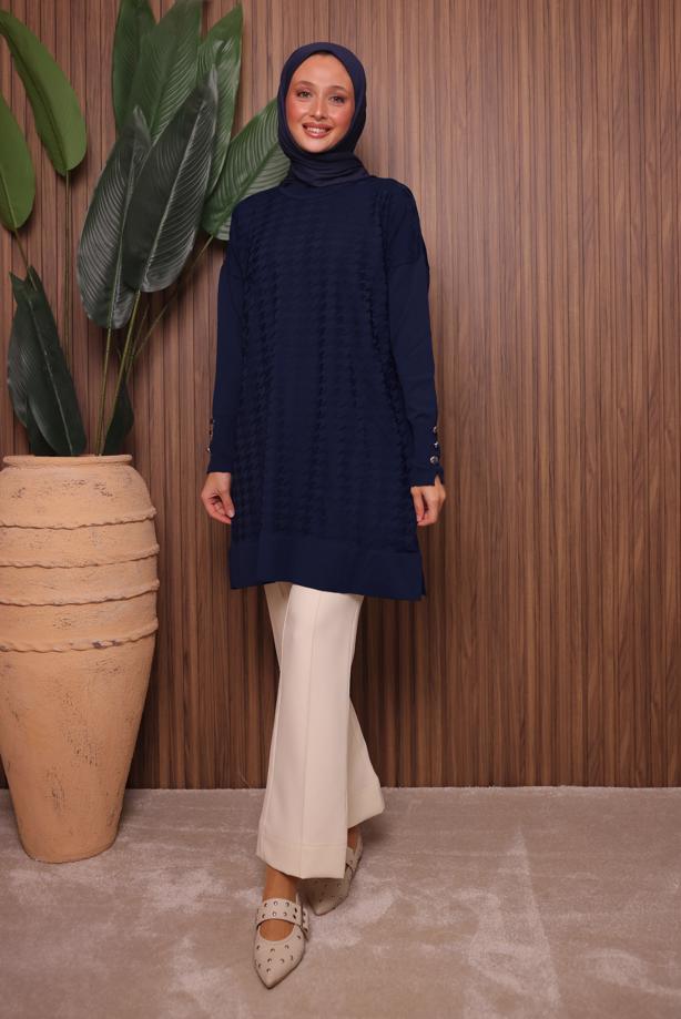 Hijab clothing  KNITWEAR TUNIC T 9007 - TRENDTESETTÜR