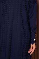 Tesettür giyim LACİVERT TRİKO TUNİK T 9007