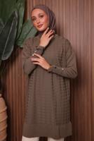 Tesettür giyim KAHVE TRİKO TUNİK T 9007