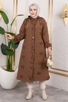 Vêtements hijab BRUN VESTE À CAPUCHE T 0702