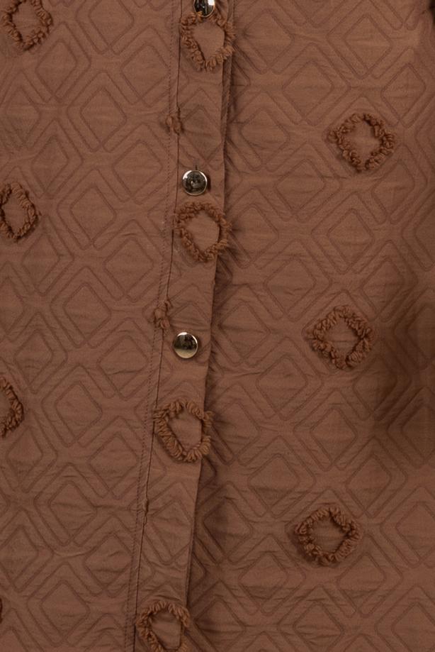 Vêtements hijab BRUN VESTE À CAPUCHE T 0702 - TRENDTESETTÜR