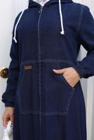 Vêtements hijab BLEU MARINE VESTE À CAPUCHE T 1011