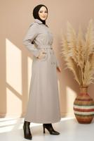 Vêtements hijab BEIGE TRENCH LONG CEINTURÉ T 1094