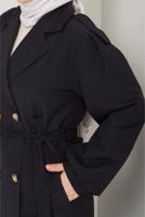 Vêtements hijab NOIR TRENCH CEINTURÉ T 4585
