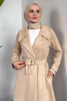 Vêtements hijab BEIGE TRENCH EN DAIM T 6426